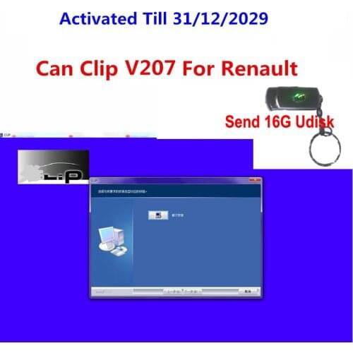 2021 Newest Can Clip V207 V205+Gift Reprog V191+Pin Extractor V2 Update Data to 2029 For Renault OBD2 Diagnostic