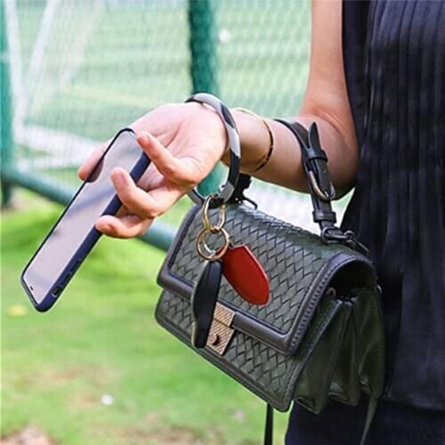 Exaggerated Round Keychain Wrist Strap Silicone Key Chain Gel Wear Bracelets For Women Trendy Accessories