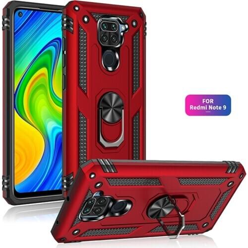 For Xiaomi Redmi Note 9 Case for Redmi Note 9 Note9 Armor Rugged Military Shockproof Car Holder Ring Case Cover Bumper