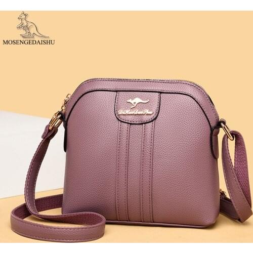 Fashion Soft Leather Messenger Bag Female Luxury Handbags Women Shoulder Bags Designer Casual Crossbody Mother Bags Small Purse