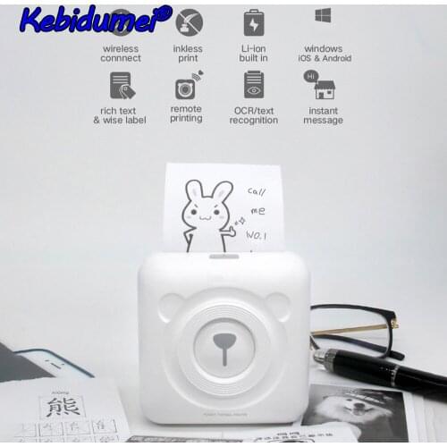 Universal Thermal Bluetooth Printer 58mm Mini Wireless POS Thermal Picture Photo Printer GZM5804 For Android IOS Mobile Phone