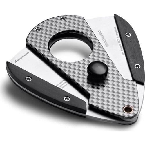 High quality Cigar Cutter Double Stainless Steel Blades Guillotine Metal Sharp Sigaar Cutter Cigar Scissor With Gift Box CC-1905