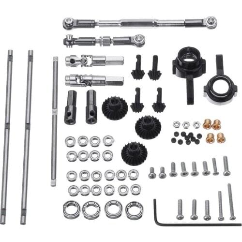 WPL Upgrade Metal Gear Front Middle Rear Bridge Axle for 1/16 WPL C14 C24 B14 B24 Racing Truck RC Car Parts