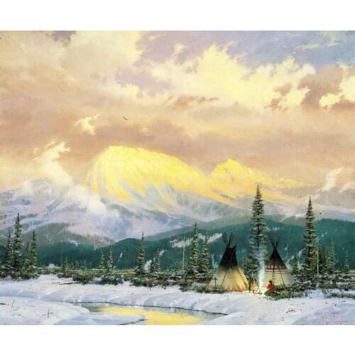 Lingering Dusk Thomas Kinkade HD Canvas Oil painting Print Living Room Bedroom Hotel Wall Picture Art Home Decoration