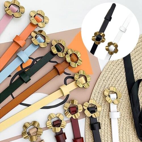 Leather belt women waist luxury black red belts for jeans dresses woman studded buckle girls ladies fashion decorative