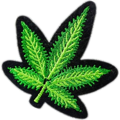 1Pcs Leaf DIY Cloth Badges Mend Decorate Patches Jeans Bag Clothes Apparel Sewing Decoration Applique Accessories7.5*8.7cm