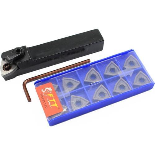 1PCS MWLNR1616H08 + 10PCS WNMG080404 WNMG080408 WNMG080412 CNC Tool Blade Lathe Turning Tool Carbide Insert Tool Holder