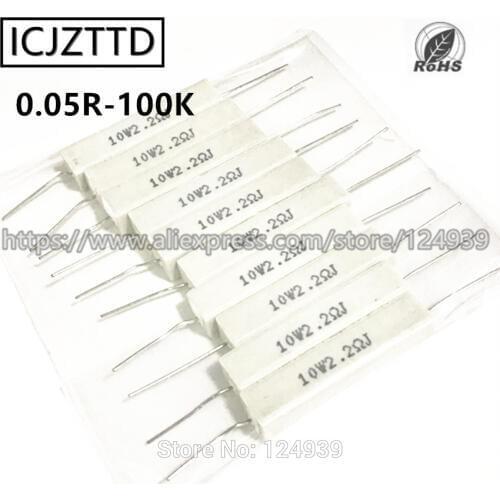 10pcs 10W 5% J Cement Res 270R 300R 330R 360R 390R 470R 510R 560R 620R 680R 750R 820R 1K 1K0 1K2 1.2K 1.5K 1K5 Cement Res