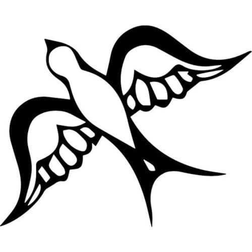 16.6CM*13.3CM Swallow Flying With Wings Decor Pattern Vinyl Decal Car Door Car Sticker