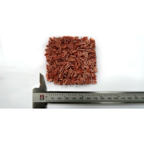 335pcs 1/35 Scale Diorama WW2 European Building Scene Architectural Model Material Red three-hole Brick Wall Brick architecture