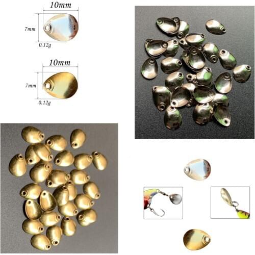 50pcs/lot Fishing Lure Fishing Spinner Rings Blades Smooth Nickel DIY Minnow VIB Spoons Plaice Fishing Rotating Hard Accessories
