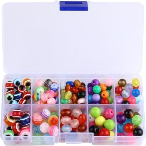 8mm10mm mixed colored acrylic resin bead egg shaped beaded beads handmade beads