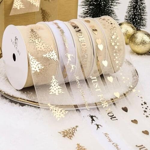 9m/Roll Silk Satin Ribbons Christmas Ribbon Gift Wrapping Flower Cake Packaging Fita Cetim Ruban Satin For Craft Deco Noel