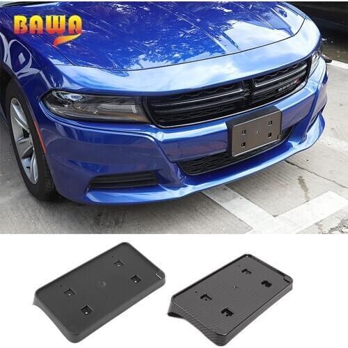 BAWA Car Front Bumper License Plate Base Frame Base Registration Plate Holder Accessories For Dodge Charger 2015