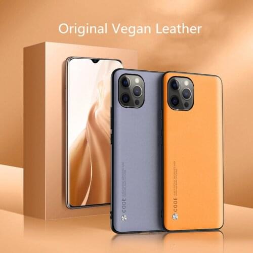 100pcs/Lot Phone Case For iPhone 12 Mini 11 Pro XS Max XR X Vegan Leather Soft TPU Silicone Frame Hard Cover