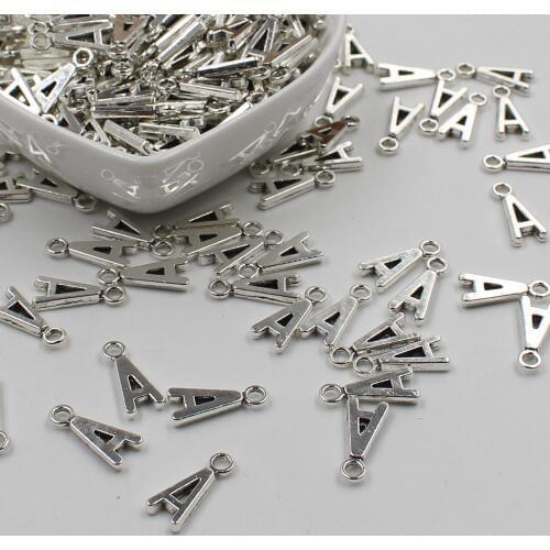 20 pcs Double Side Alphabet(A)Letter Tag Charm Pendant Initials Jewelry Making