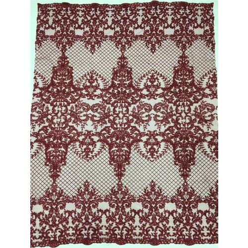 French net Fabric 12JRB-61401 with sequins Embroidered Tulle Fabric African French Lace Fabric High Quality