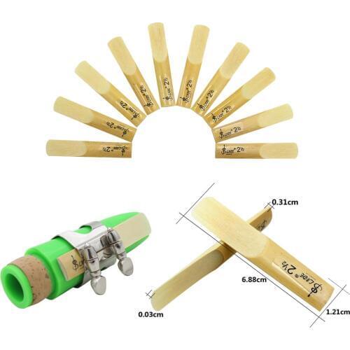 Box of 10 Clarinet Traditional Reeds Set Bb Strength 2.5 for DIY Musical Instrument Replacements