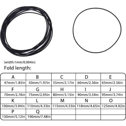 10 Pcs Drive Flat Belts Rubber DVD Cassette Tape Recorder Turntable Strap Belt Cassette Tape Replacement 1mm