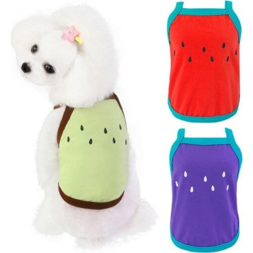 Summer Dog Clothes Puppy Chihuahua Pets Clothing For Small Medium Dogs Vest Fruit Watermelon Dogs Costume