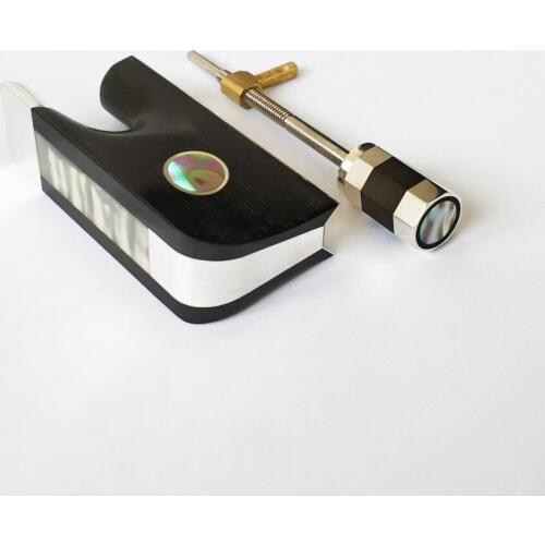 Master Level Cello Ebony Bow Frog 100% Silver Mounted EB013