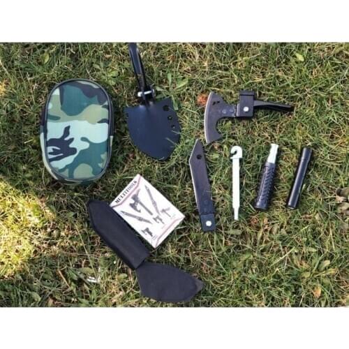 Multifunctional Outdoor Survival Spade Axe Hoe Wild Garden Shovel Tactical Camping Military Emergency Folding Kit Made in Turkey