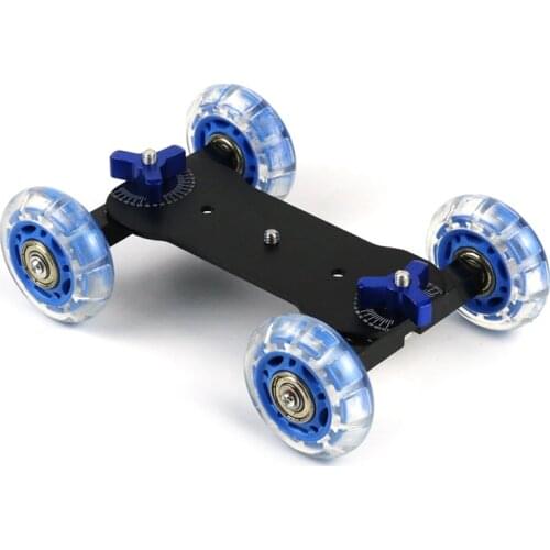 Desktop Flexible Rail Rolling Track Slider Skater Table Dolly Car For Speedlite DSLR Camera Camcorder Rig
