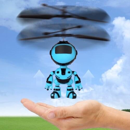 NEW Robot Induction Aircraft Suspension Toy Charging Light Night Market Helicopter Funny Gift