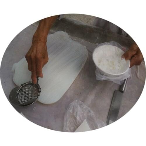 New Jelly scraping scraper roton macroporous stainless steel household jelly bean cold noodle scratch knife tool