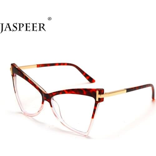 JASPEER Cat Eye Glasses Spectacle Eyeglasses Optical Candy Color Fashion Eyewear Optical Frames