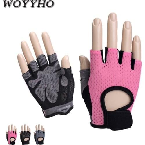 Womens Anti-Slip Fitness Gym Gloves,Breathable Bodybuilding Training Cycling Glove,Half Finger Yoga Weightlifting Gloves