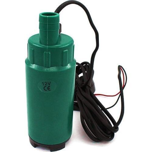 DC 12V 24V Submersible Diesel Fuel Electric Water Plastic Oil Pump Diameter 51MM 30L/Min 60W Car Camping Portable 19mm Hose