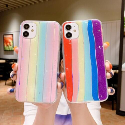 Rainbow Phone Case For Samsung A71 A51 A02S A70 A50 A20S A21S A30 A91 A81 A12 A31 A750 A10S S Note 20 9 10 8 Plus Pro Cover