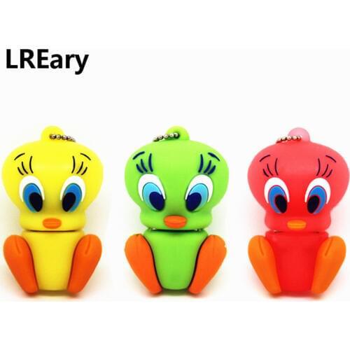 Real capacity cute lovely Tweety Bird pen drive 32g pendrive 16g 8g 4g usb flash drive flash memory stick USB2.0 catoon duck