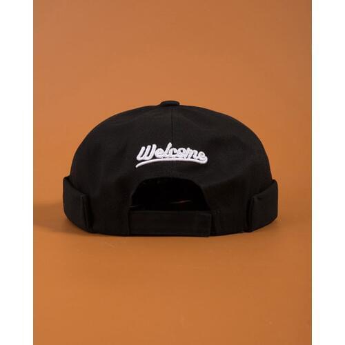 Fashion Adjustable 3D embroidery Unisex Docker Sailor Biker Cap Casual Brimless Skull Beanie Hat Pumpkin Vintage Navy Beanies