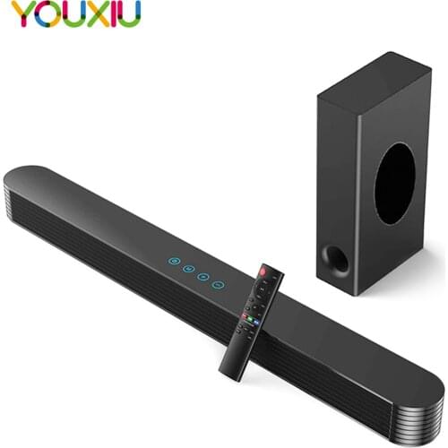 YOUXIU 120W Home TV Theater Soundbar Wireless Bluetooth Speakers Stereo Column Surround Sound Bar Subwoofers with Remote Control