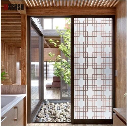 Glass Foil Static Cling Frosted Pane Pattern Reusable Home Decor Private Protect Window Film For Home Office Store Supermarket