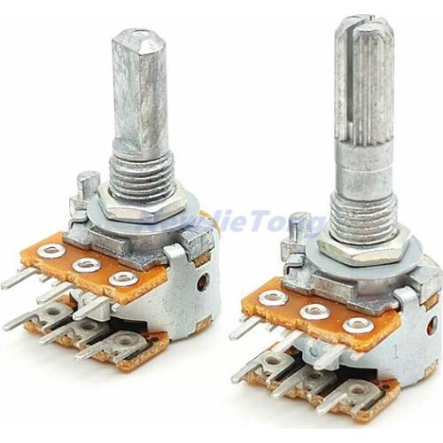 1pc RK163 50KAx2 Audio Amplifier Amp Volume Dual-unit Rotary Potentiometer Japan ALPS 16-type A50K DIY HIFI