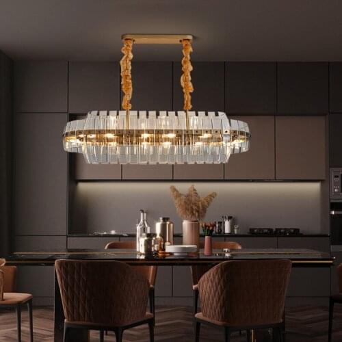 Postmodern Golden Art Deco Stainless Steel Crystal Chandelier Lighting Lustre Suspension Luminaire Lampen For Dinning Room DHL