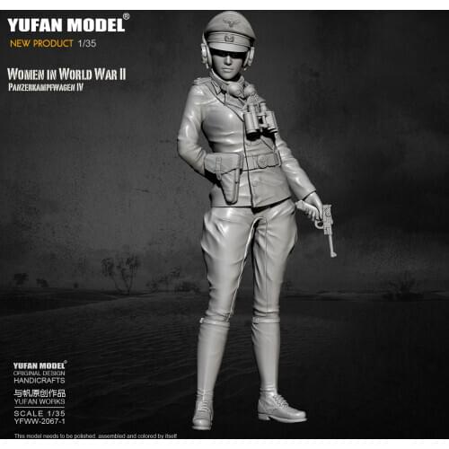 1/35 Yufan model Resin Model Tank soldier beauty self-assembled YFWW-2067-1