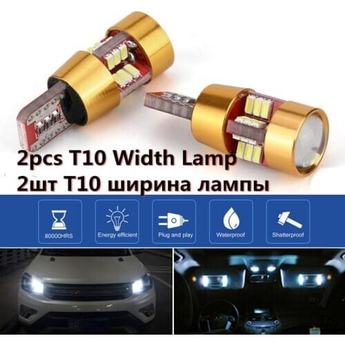 2PCS T10 LED Car Lights Car Styling Canbus 4014 SMD W5W LED Width Lamp Light Bulb No Error Parking LED Car Side Lights