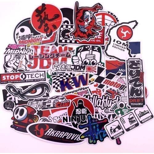 40 pcs Funny Car Stickers on Motorcycle Suitcase Home Decor Phone Laptop Covers DIY Vinyl Decal Sticker Bomb JDM Car styling