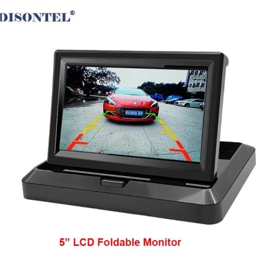 Car LCD monitor 5 inch foldable Color LCD monitor 5 "Parking System LCD monitor for car camera