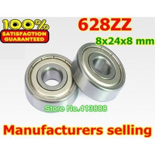 500pcs/lot free shipping Wholesale Miniature deep groove ball bearing 628ZZ 8*24*8 mm