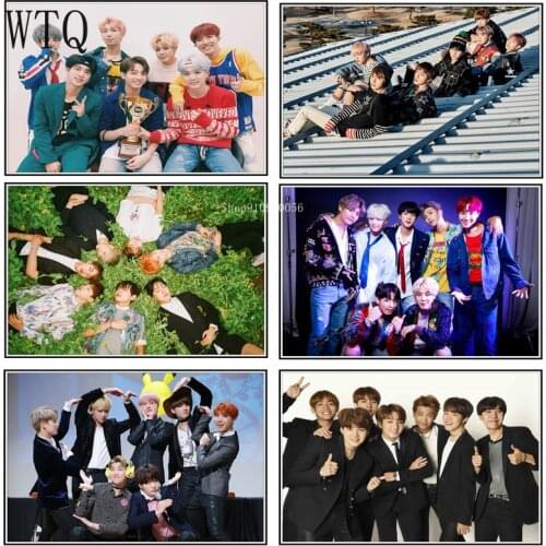 5D DIY Diamond Painting Kpop Boys Mosaic Painting Diamond Embroidery Full Square Round Drill Cross Stitch Kits Living Hoom Decor