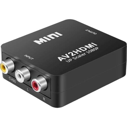 1080P Adapter Video Converter Adapter AV to HDMI-compatible MINI AV2HDMI-compatibleConverter Box for Projector Set-top Box