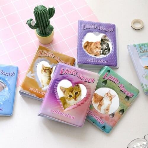 Photo Album Clear Pockets 3 Inch Mini Film Photo Album Sweet Hollow Out Love Heart Colorful Plastic Camera Picture Storage Case