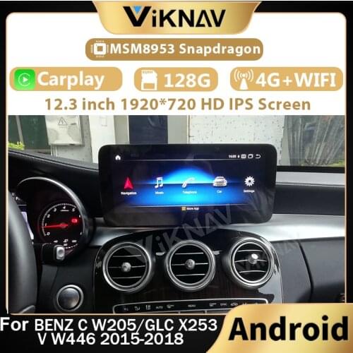 Android 10.0 car radio multimedia player for benz C W205/GLC X253/V w447 2015-2020 car GPS navigation head unit stereo recorder