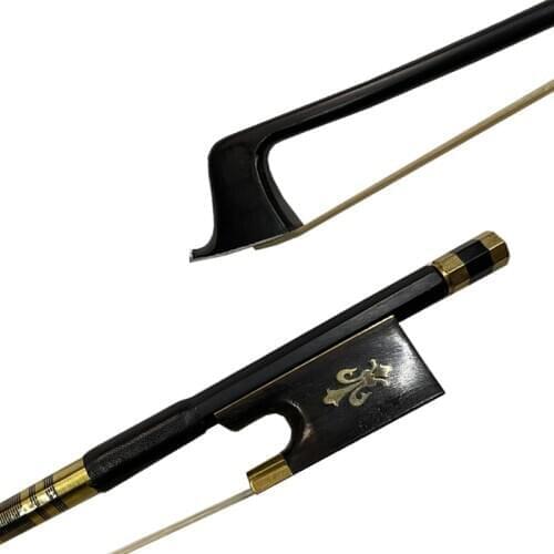 Free Shipping New black 5pcs of Carbon fiber violin bow 4/4 size, white horse hair professional violin parts
