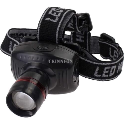 DHL 50PCS 3W LED Headlamp Flashlight Zoomable Headlight Head Torch Lamp Light AAA